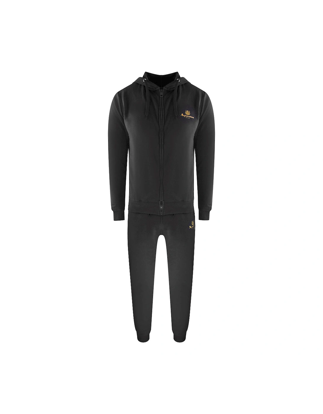 Black Zip-Up Hoodie And Track Pants Set, 5 of 4