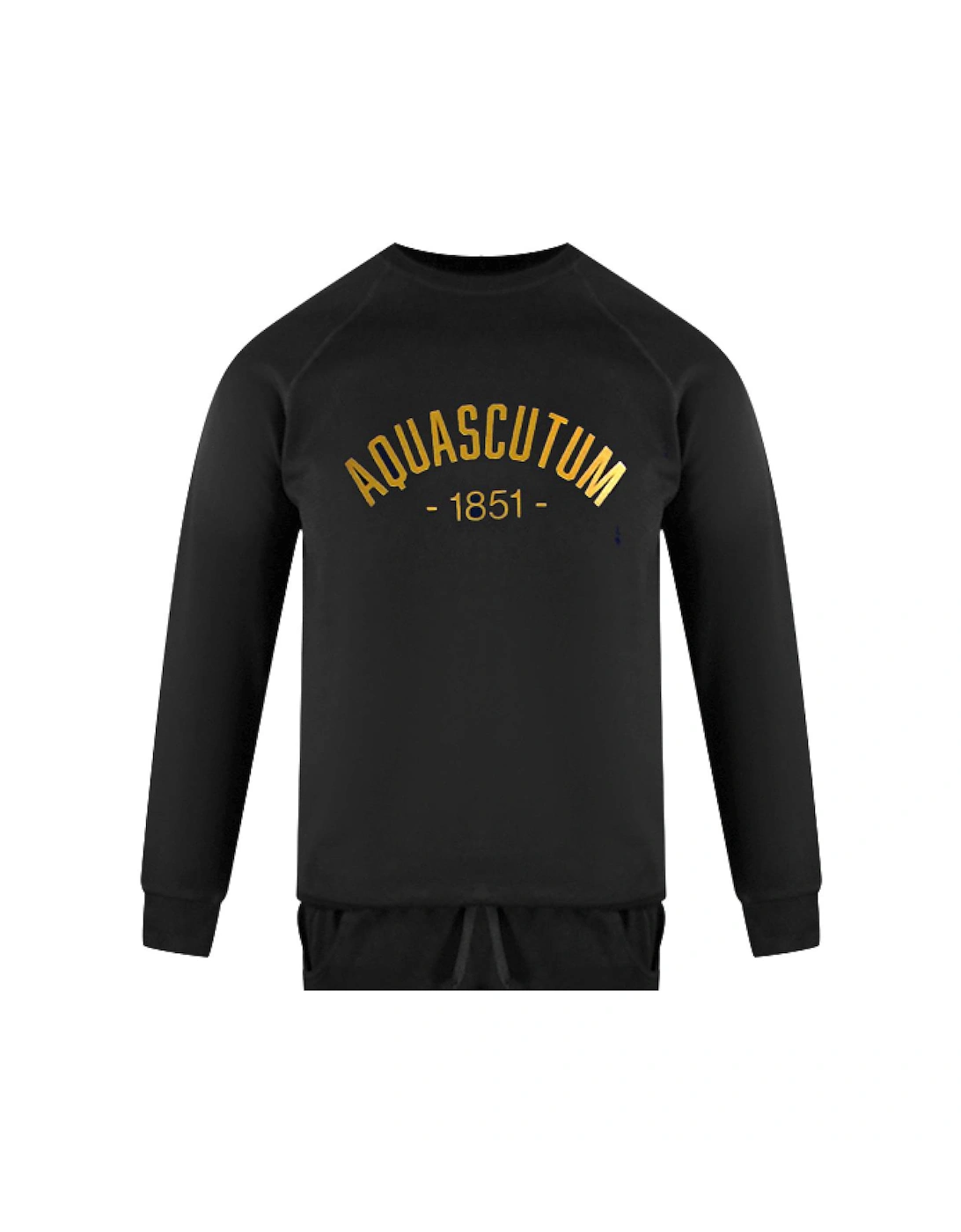 Old School Crewneck Black Track Pants Set