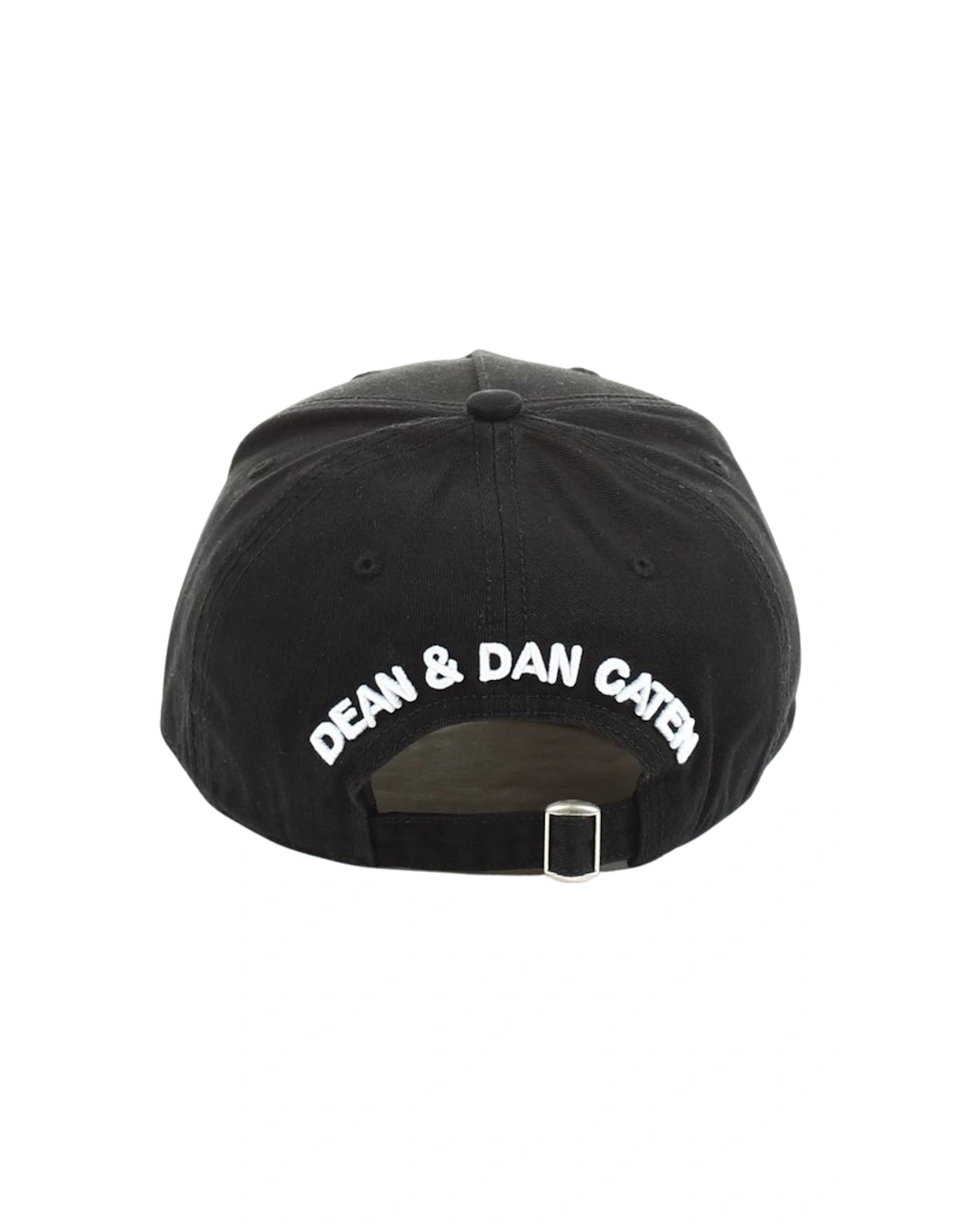 White Logo Black Cap