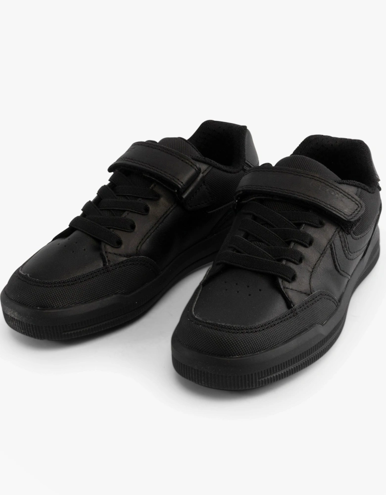 J ARZACH Boys School Shoes Black