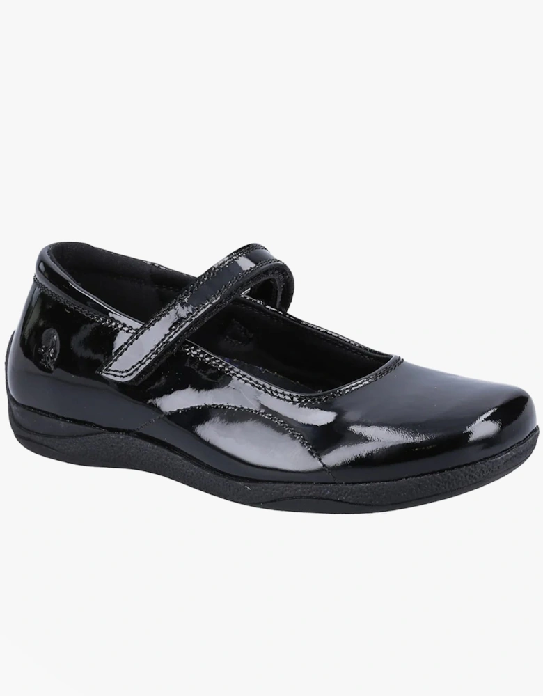 ARIA Girls School Shoes Black Patent