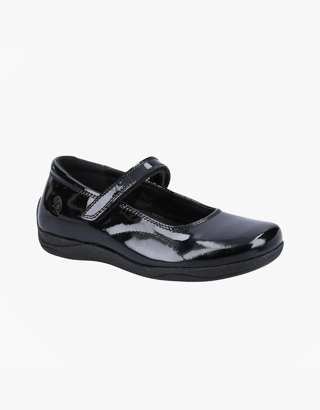 Hush Puppies Girls Black 'S Aria School Shoes Patent  Uk Size 7 Teens Kids