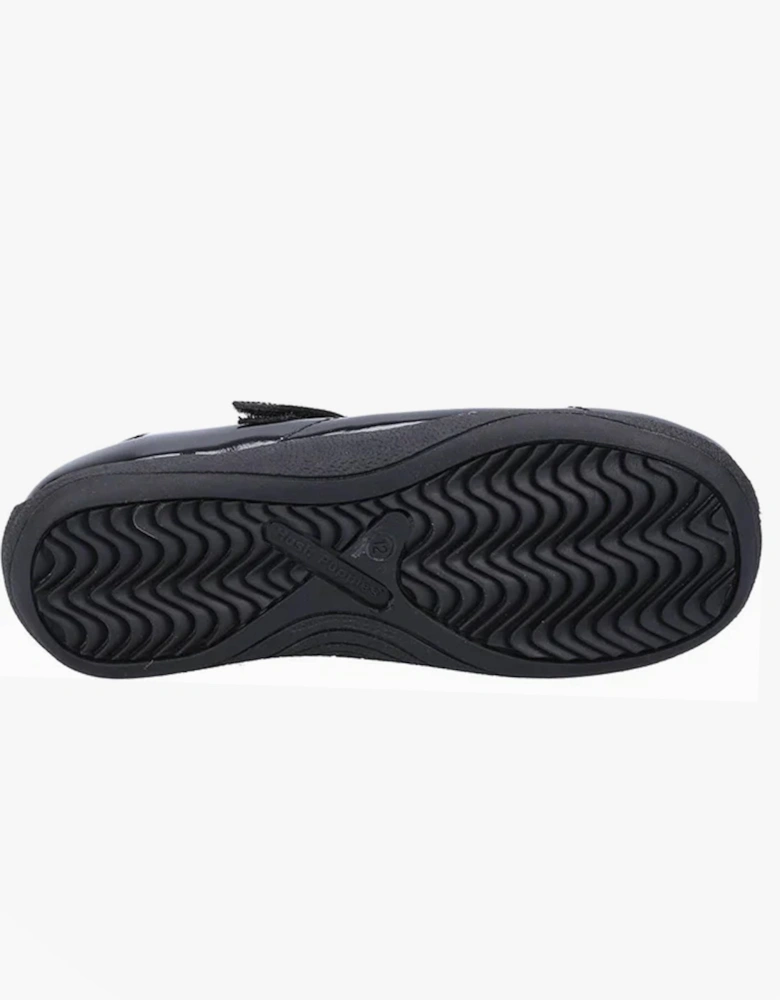 ARIA Girls School Shoes Black Patent