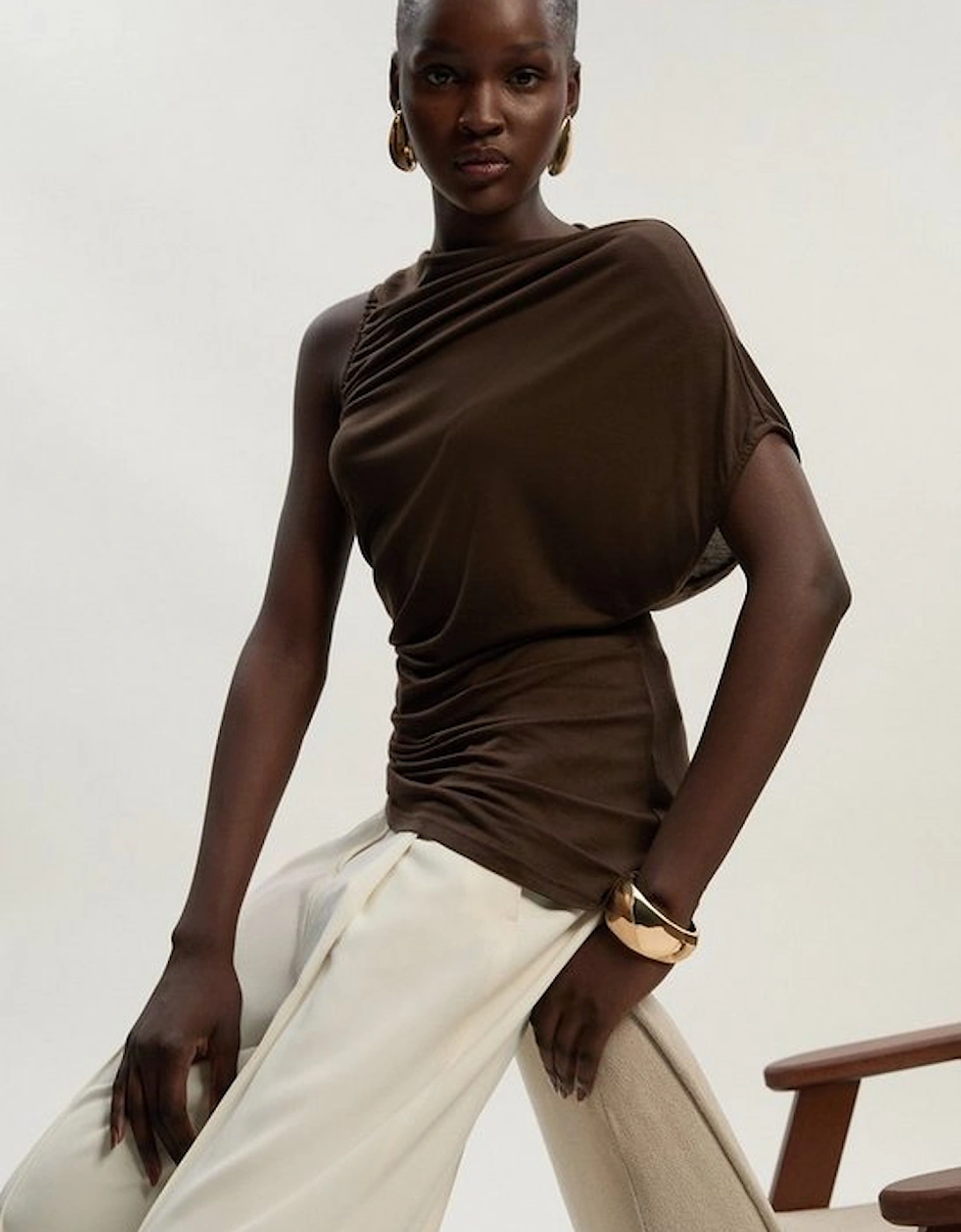 Tencel Ruched Detail Top, 5 of 4
