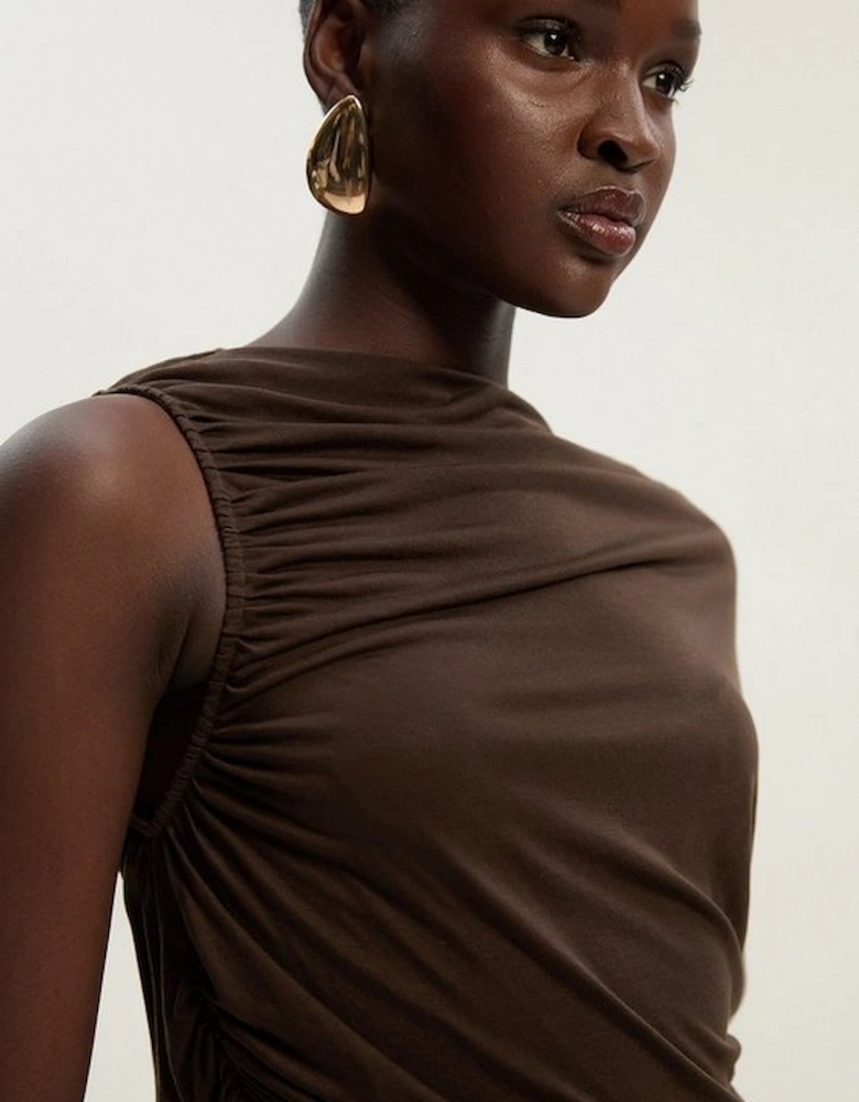 Tencel Ruched Detail Top