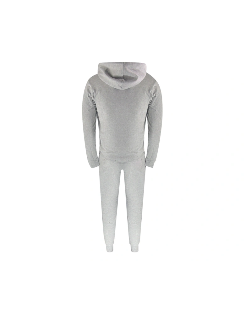 Grey Zip-Up Hoodie And Track Pants Set