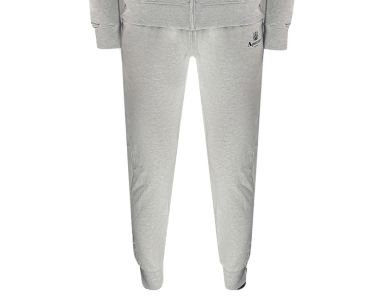 Grey Zip-Up Hoodie And Track Pants Set