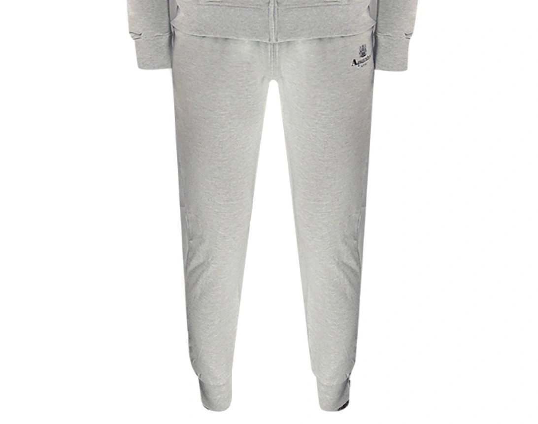 Grey Zip-Up Hoodie And Track Pants Set