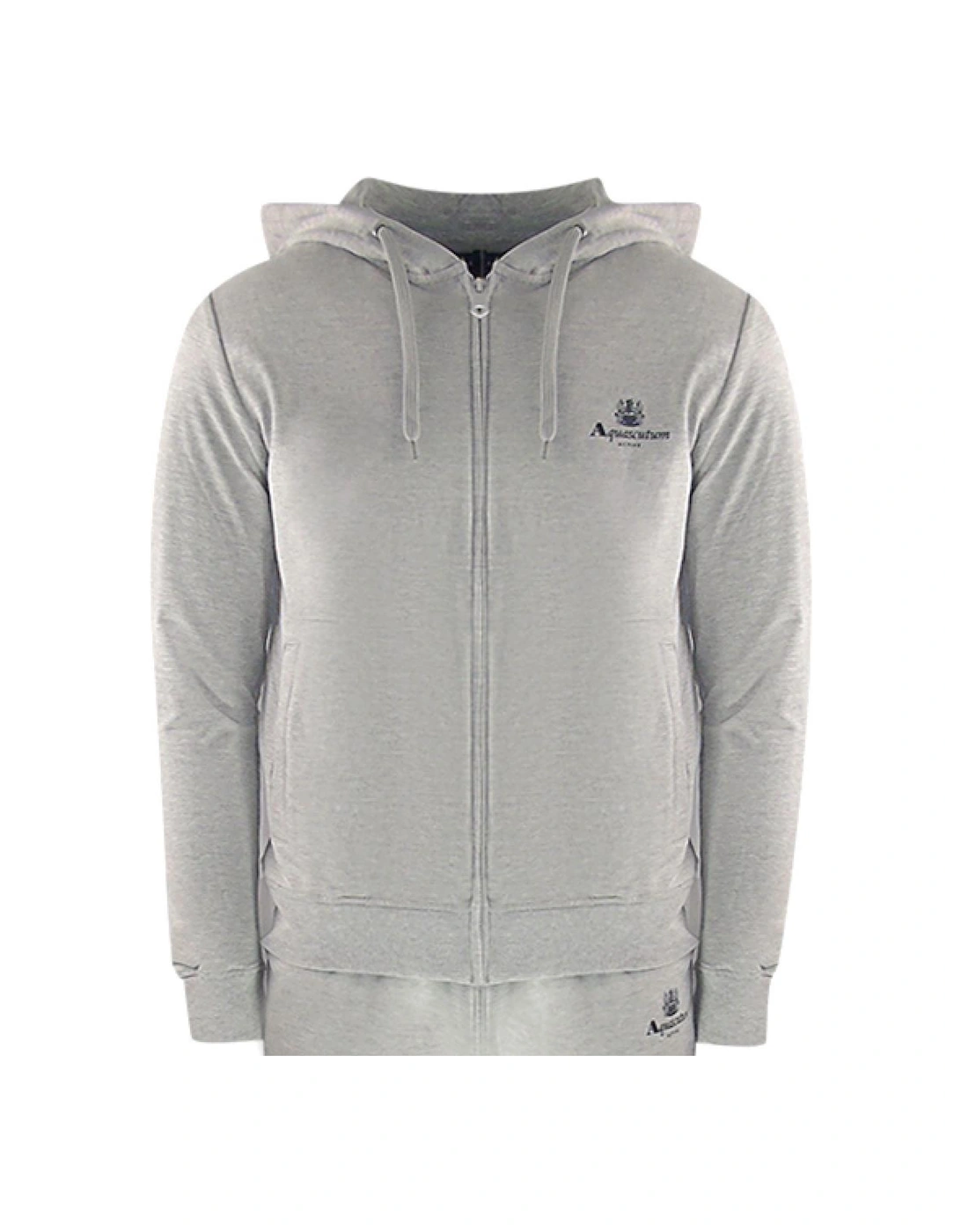 Grey Zip-Up Hoodie And Track Pants Set