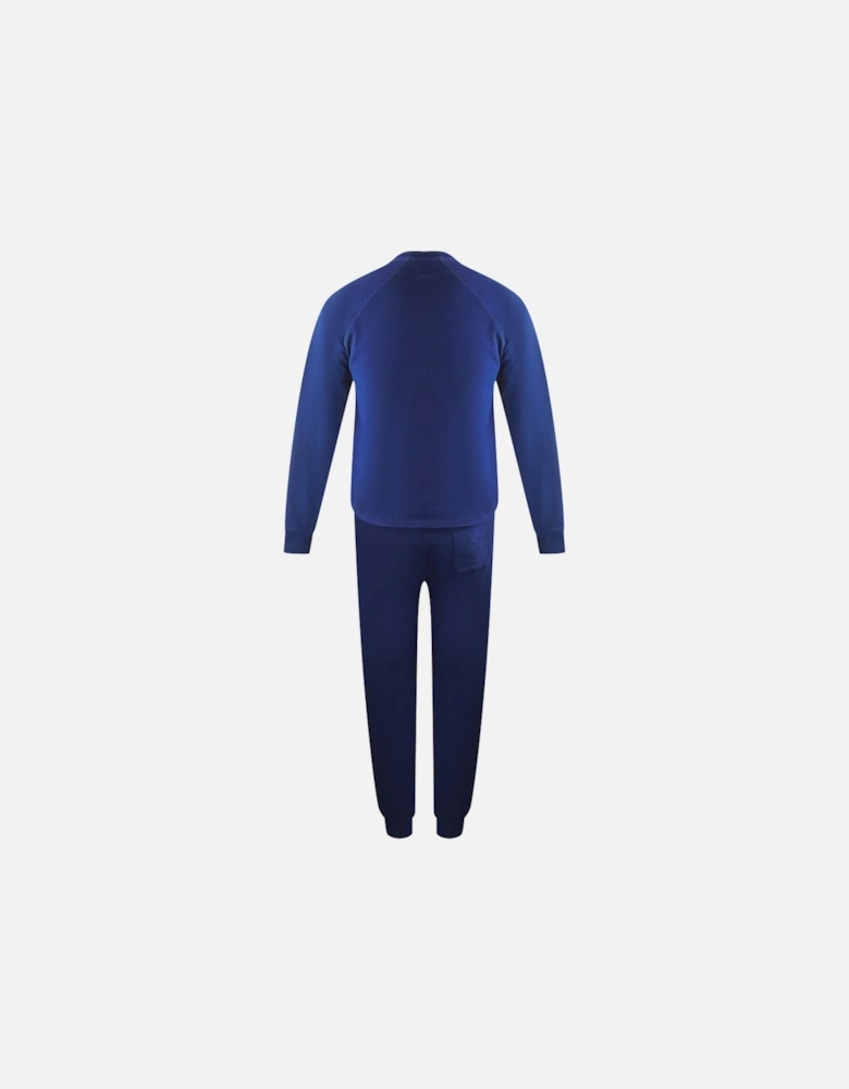 Old School Crewneck Navy Blue Track Pants Set