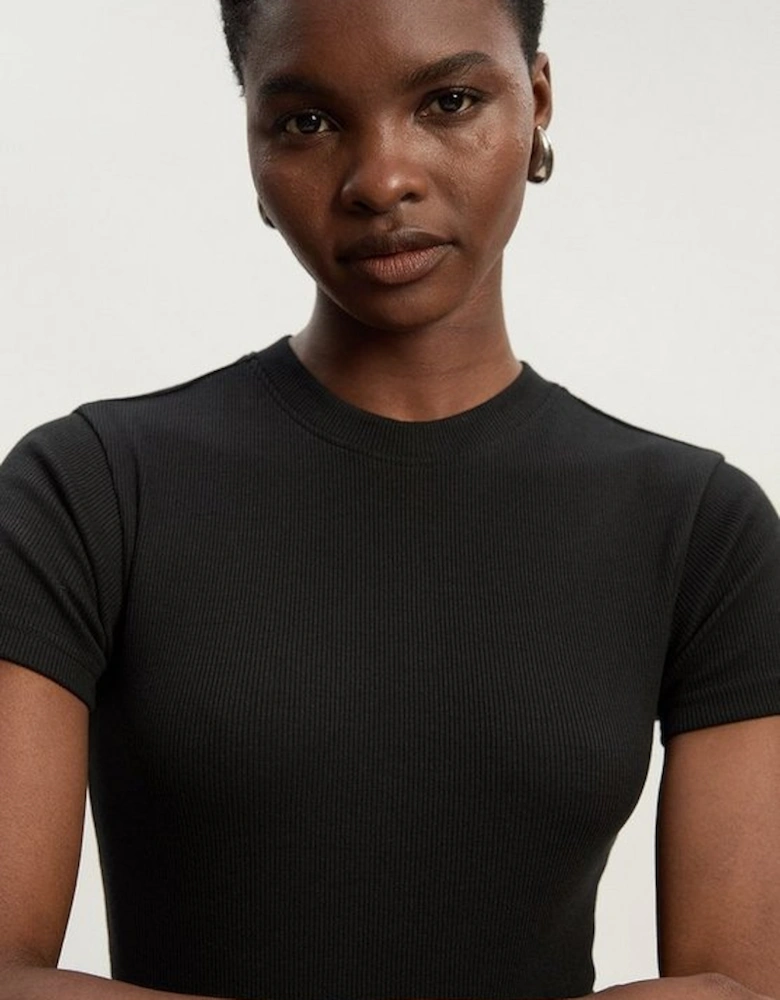 Compact Jersey Ribbed T-Shirt
