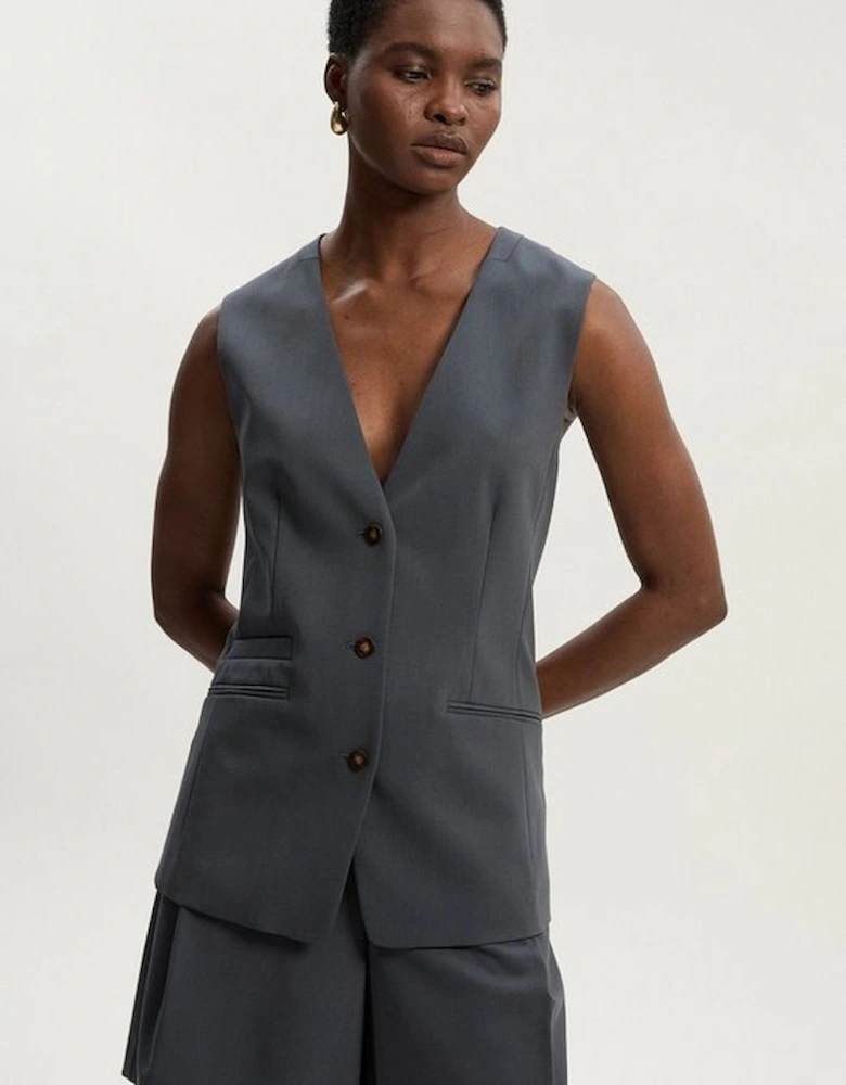 Tailored Twill Essential Single Breasted Waistcoat