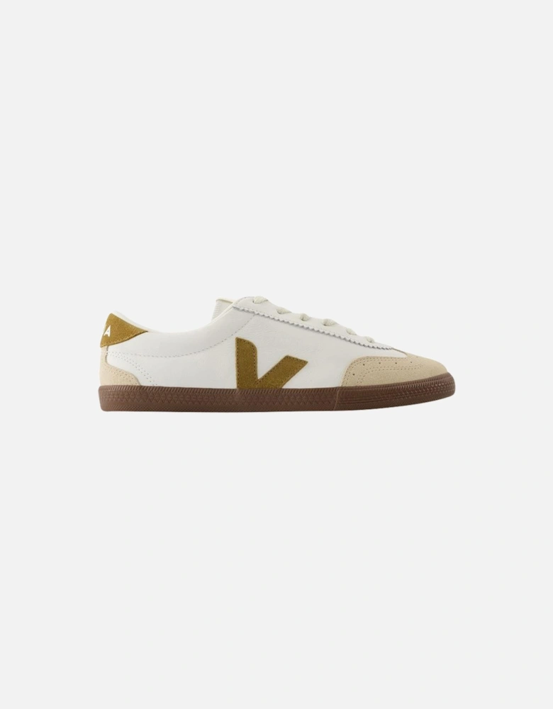 White Leather Volley Sneakers