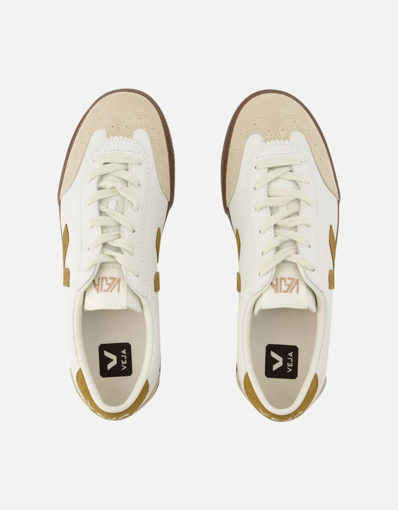 White Leather Volley Sneakers