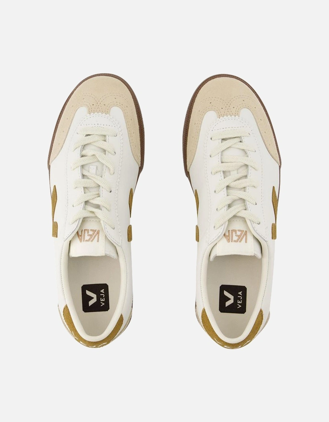 White Leather Volley Sneakers