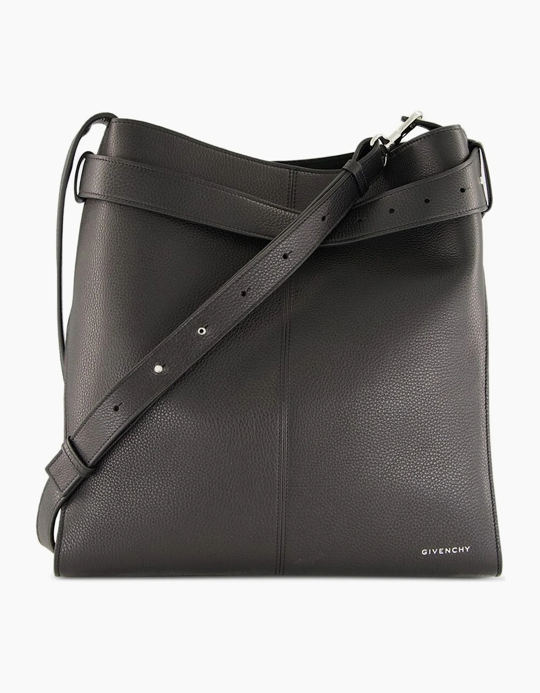 Givenchy Men's Medium Leather Belted Bag Black - Size: OS