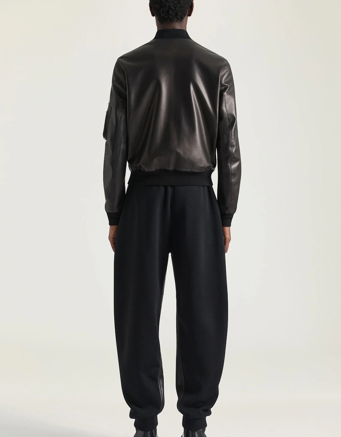 LEATHER SEAM CUTLINES TROUSERS