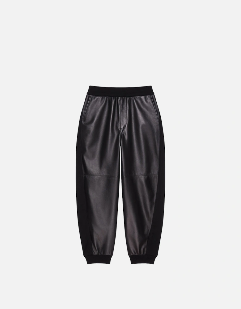 LEATHER SEAM CUTLINES TROUSERS