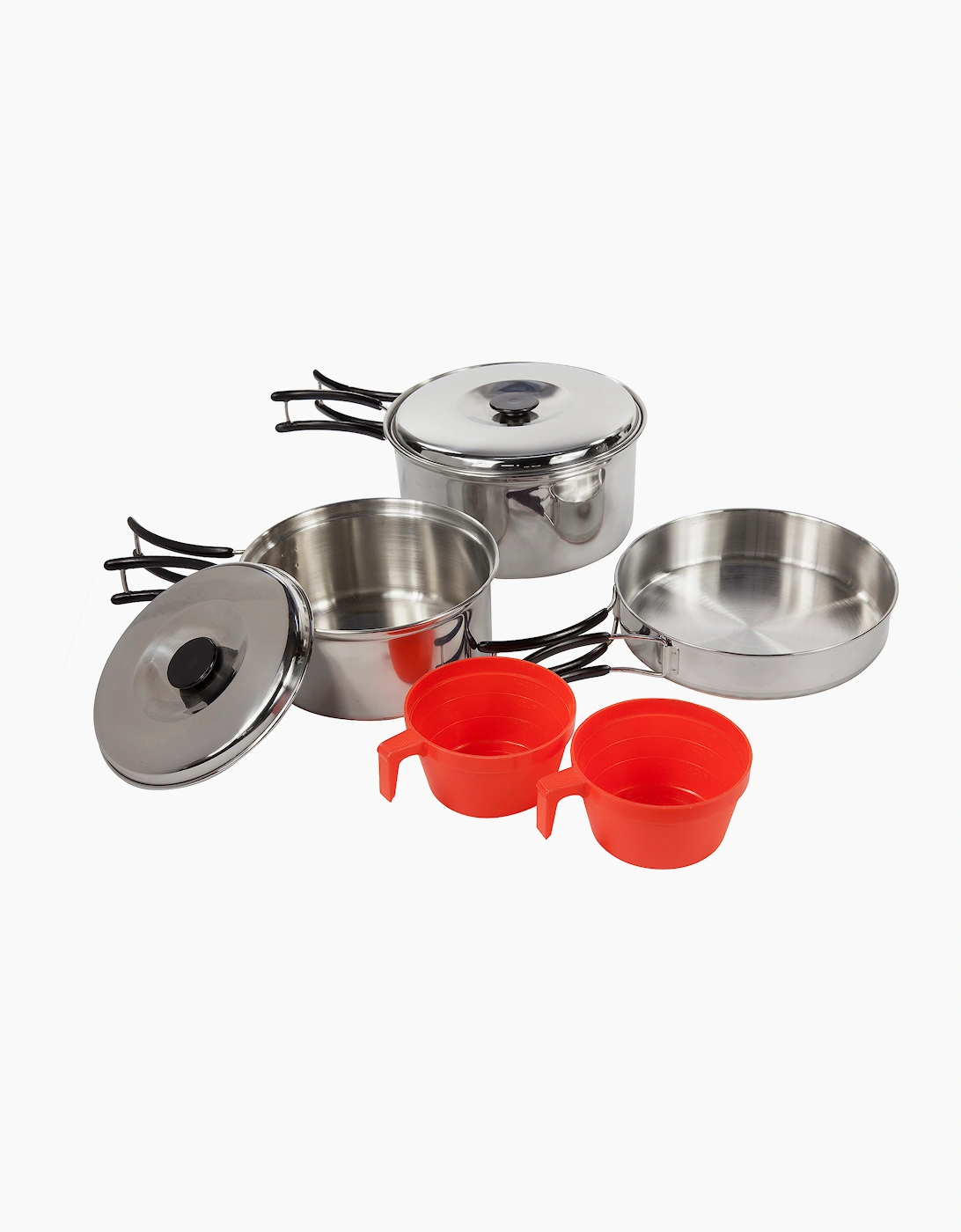 Regatta Unisex Silver Great Outdoors Compact Steel Camping Cooking Set - Size: One Size