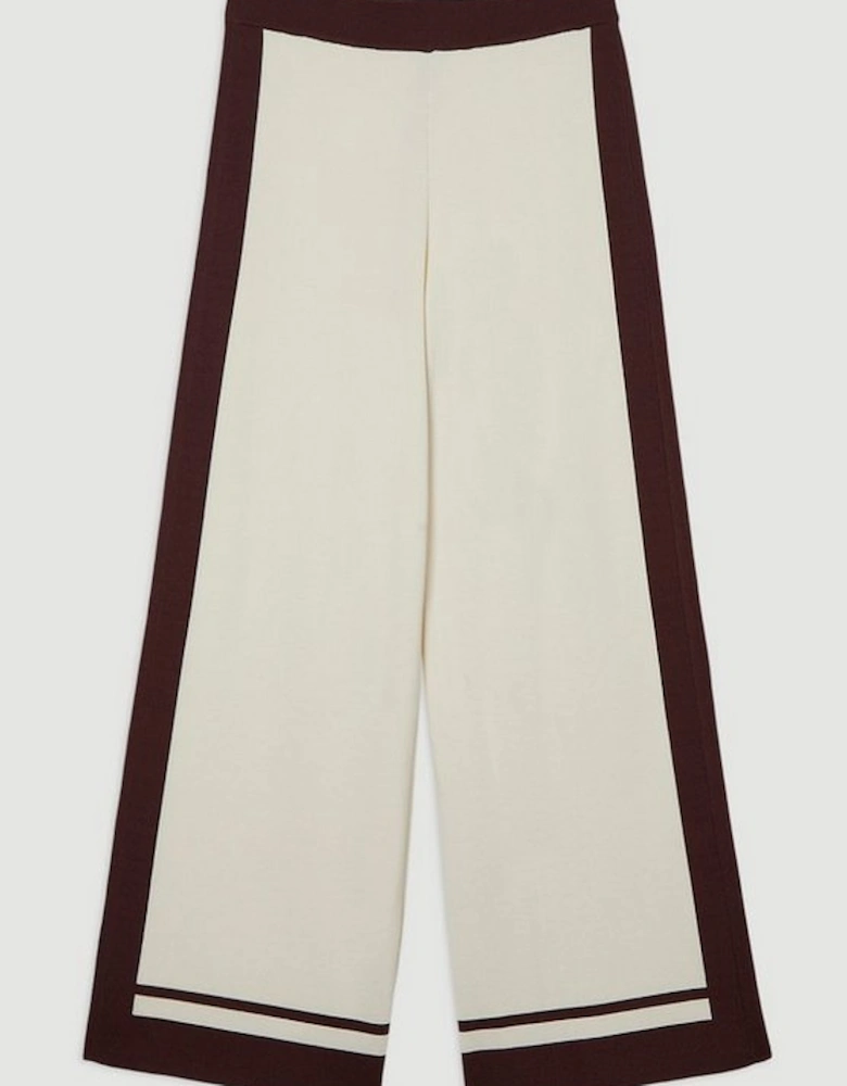 Colour Block Knitted Trousers