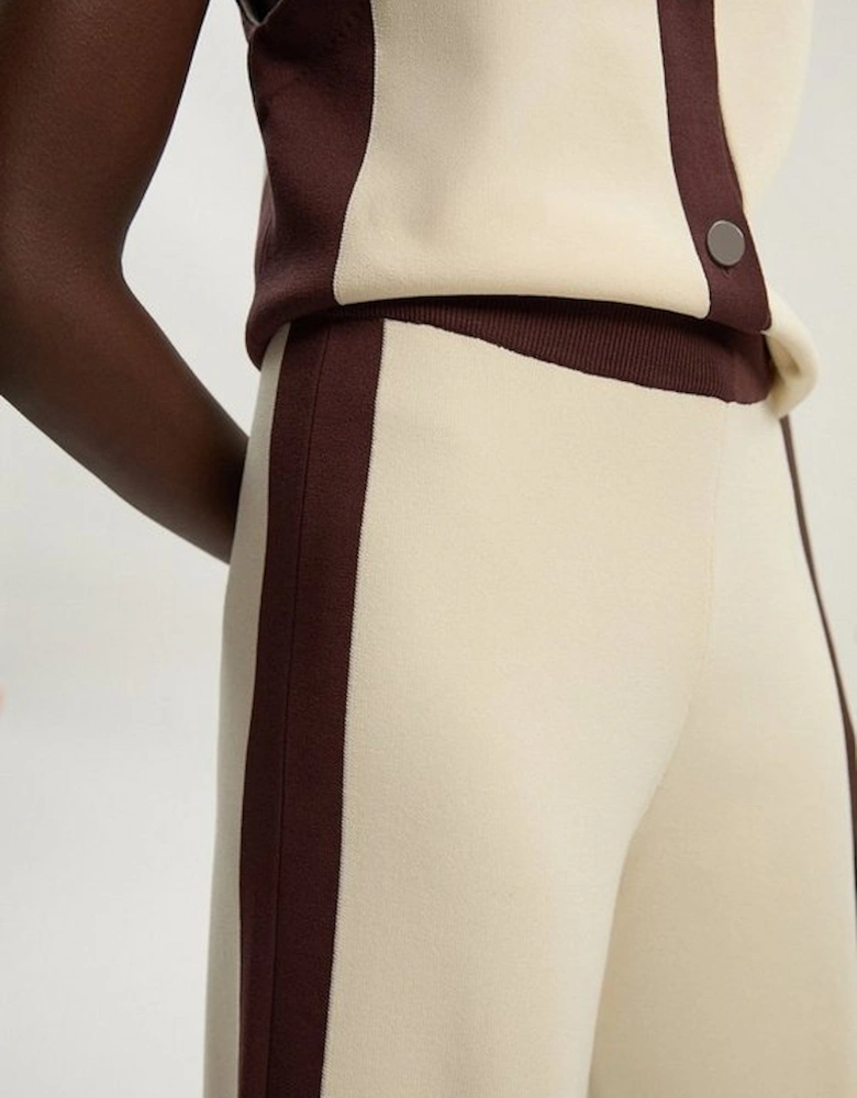 Colour Block Knitted Trousers