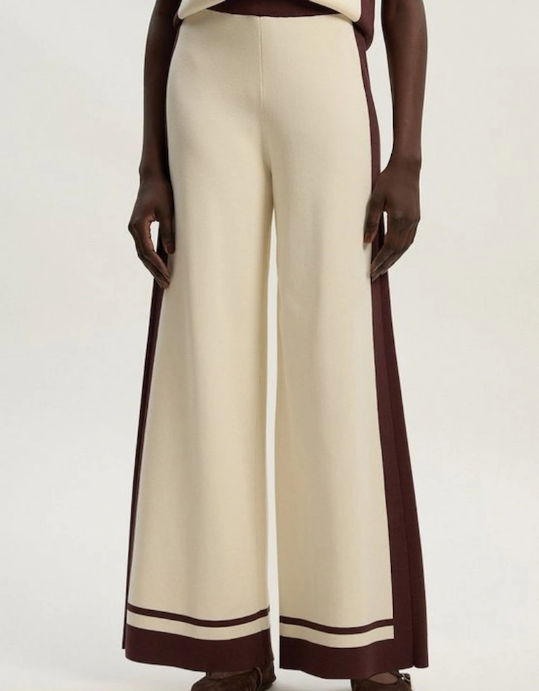 Colour Block Knitted Trousers