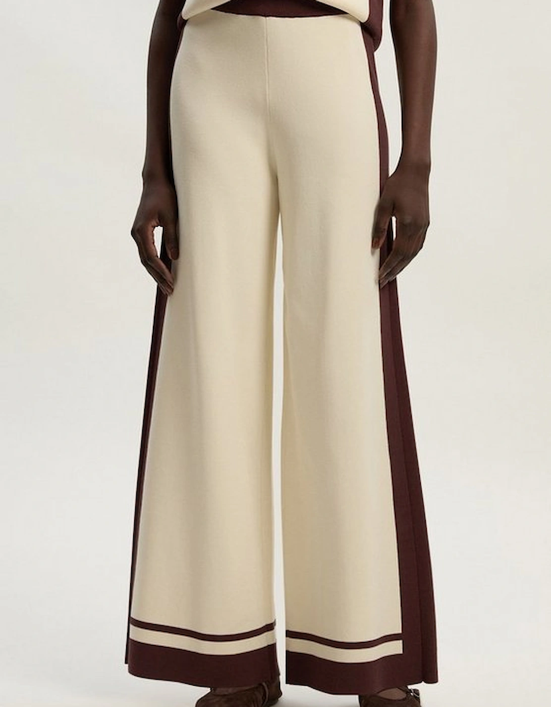 Colour Block Knitted Trousers