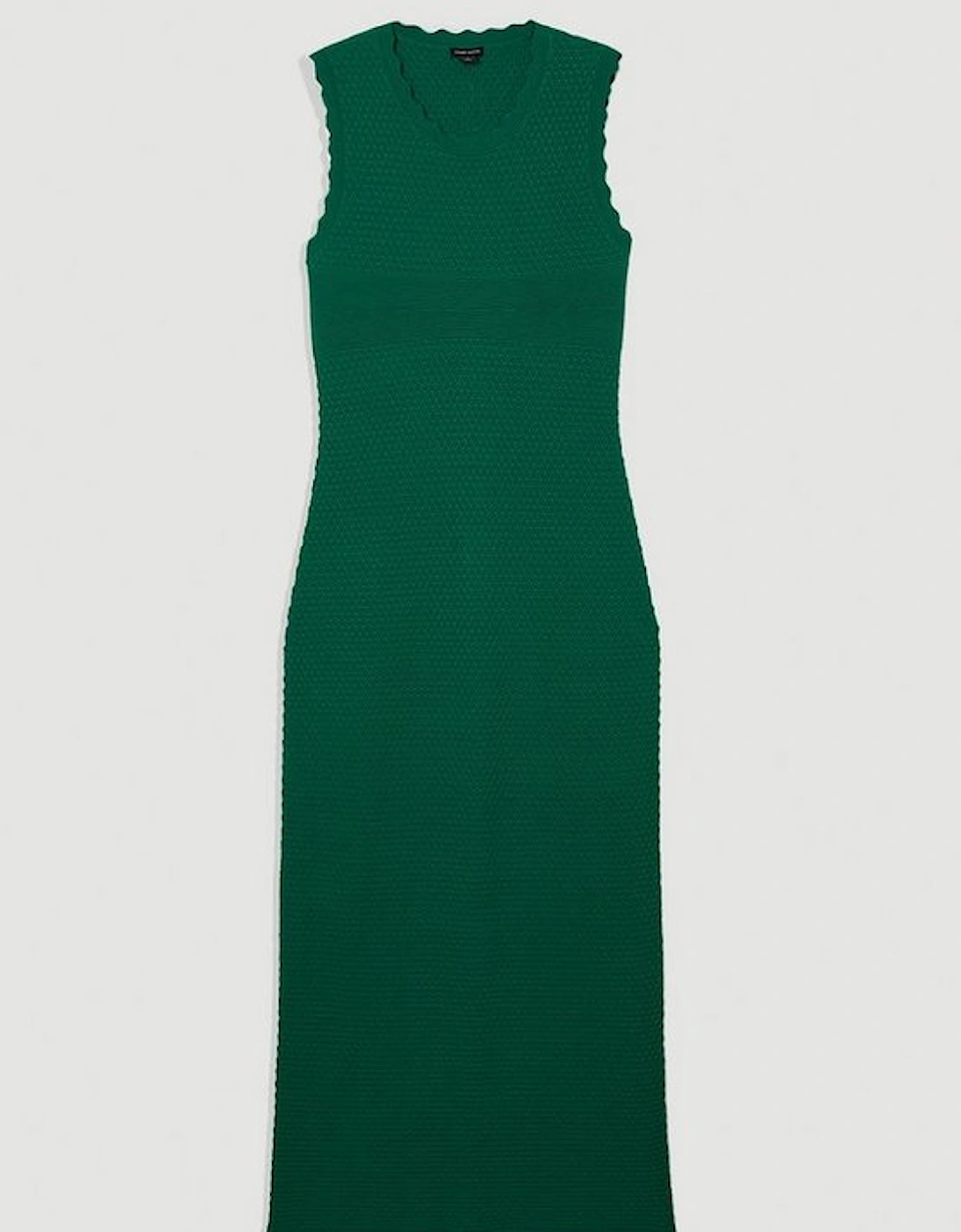 Textured Stitch Wrap Back Knitted Maxi Dress
