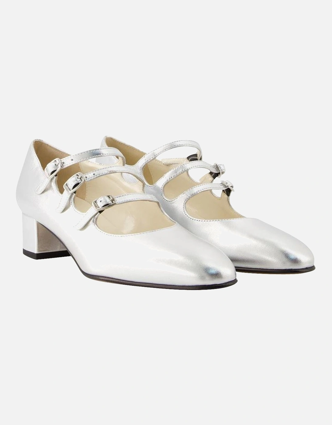 Triple Strap Block Heel Pumps
