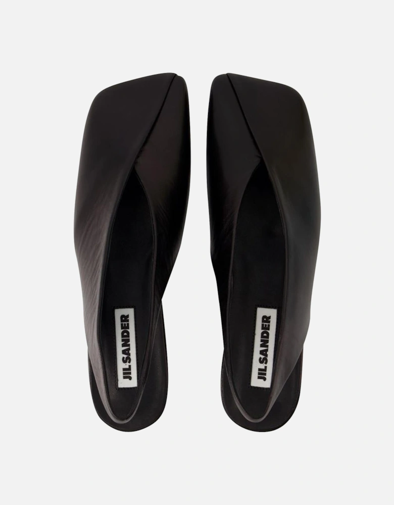 Leather Slingback Flats JS33011