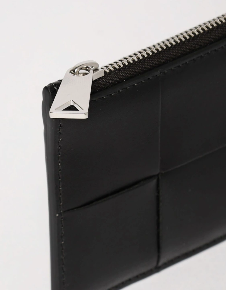 Intrecciato Leather Zip Wallet