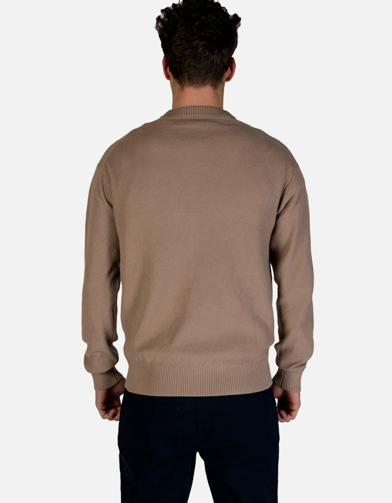 Plain Knitwear with Long Sleeves and Round Neck