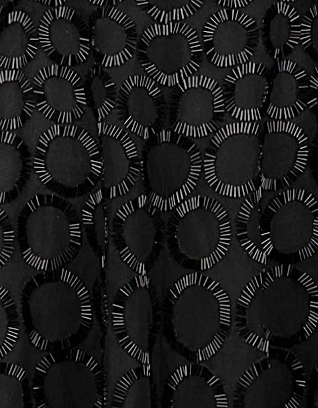 Embroidered Circle Detail Mini Dress