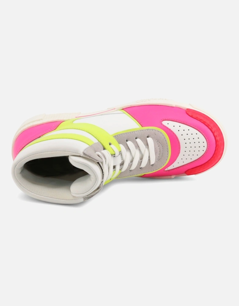 HighTop Sneakers Neon Colorblock Style