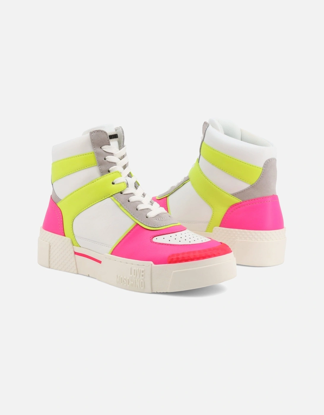 HighTop Sneakers Neon Colorblock Style