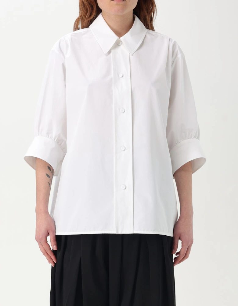 Relaxed Fit 34 Sleeve Poplin Shirt