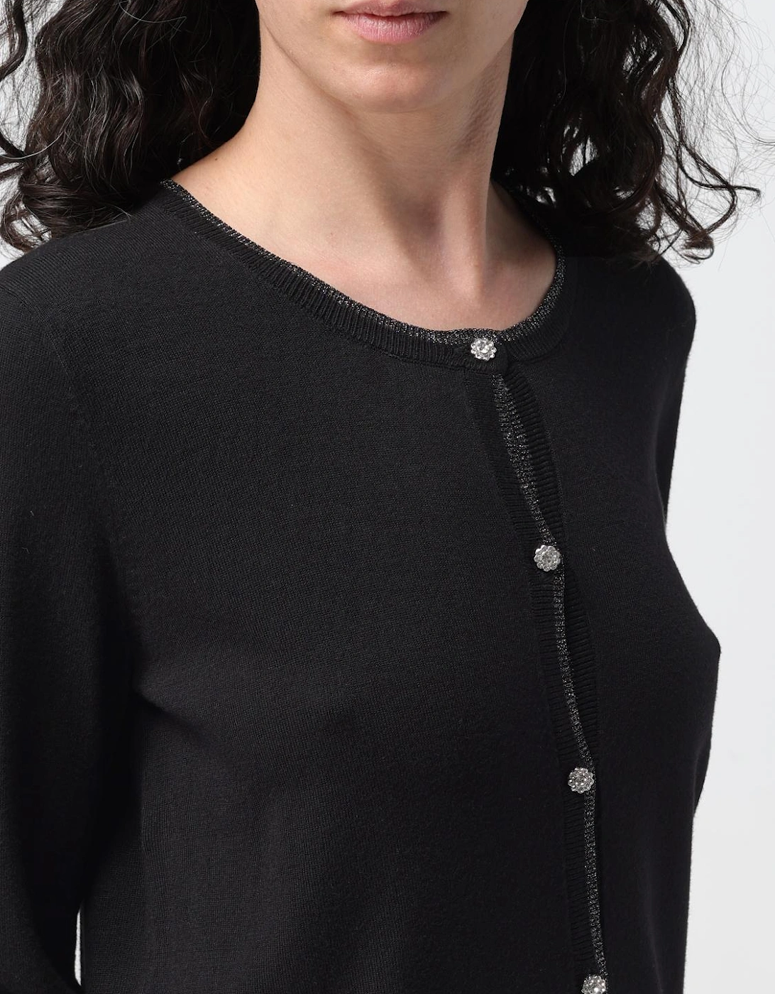 Knit Cardigan Sparkle Trim