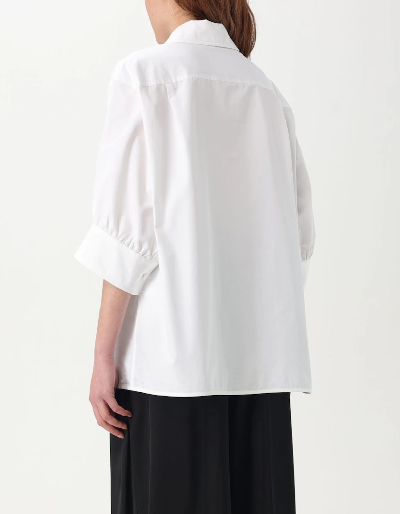 Relaxed Fit 34 Sleeve Poplin Shirt