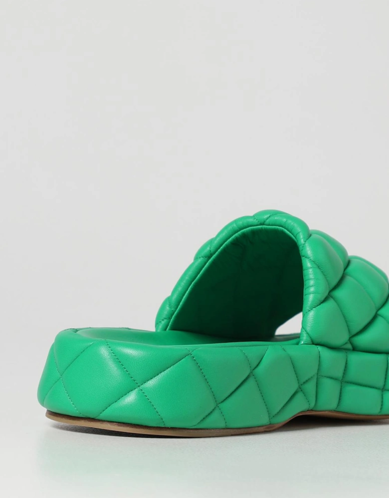 Padded Leather Slides Casual Comfort