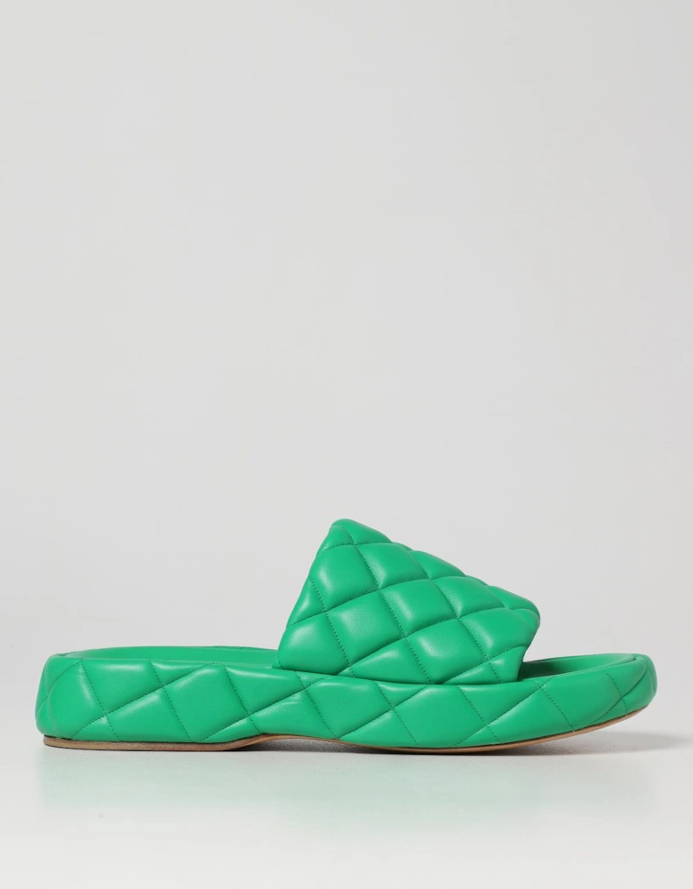 Padded Leather Slides Casual Comfort