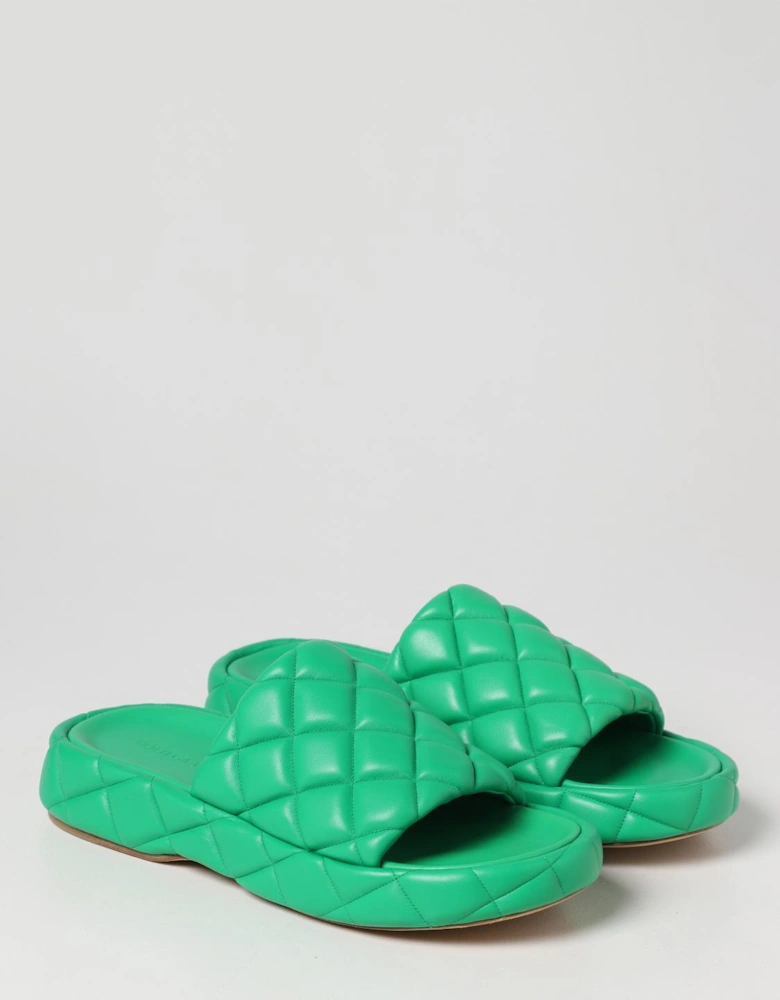 Padded Leather Slides Casual Comfort
