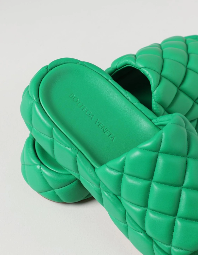 Padded Leather Slides Casual Comfort