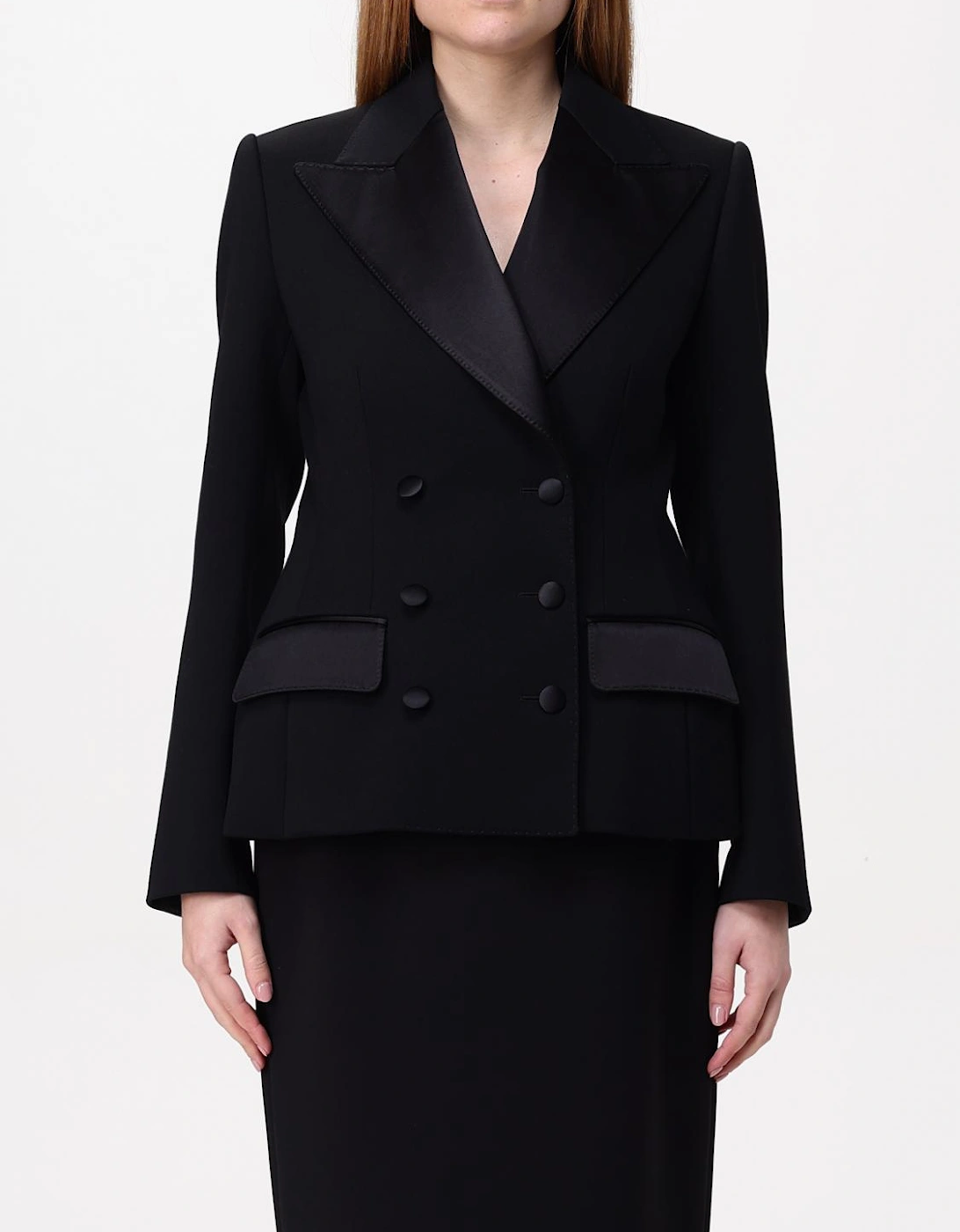 Double Breasted Satin Lapel Blazer, 6 of 5