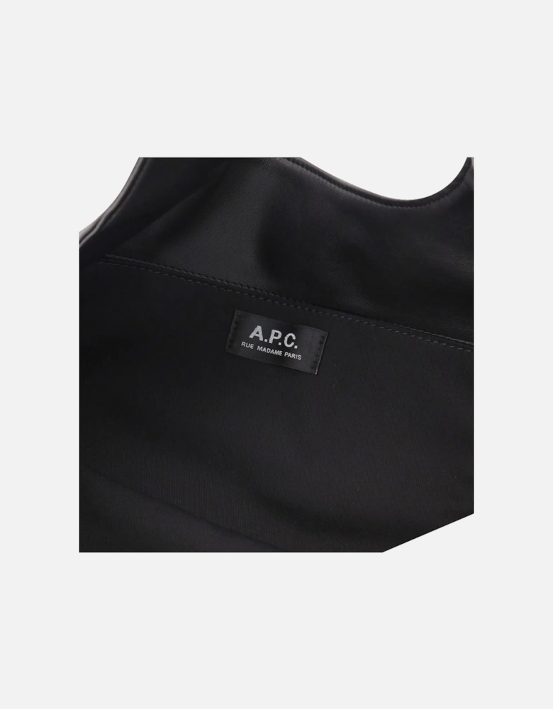 Synthetic Leather Tote Bag with Large Handles and Interior Pocket