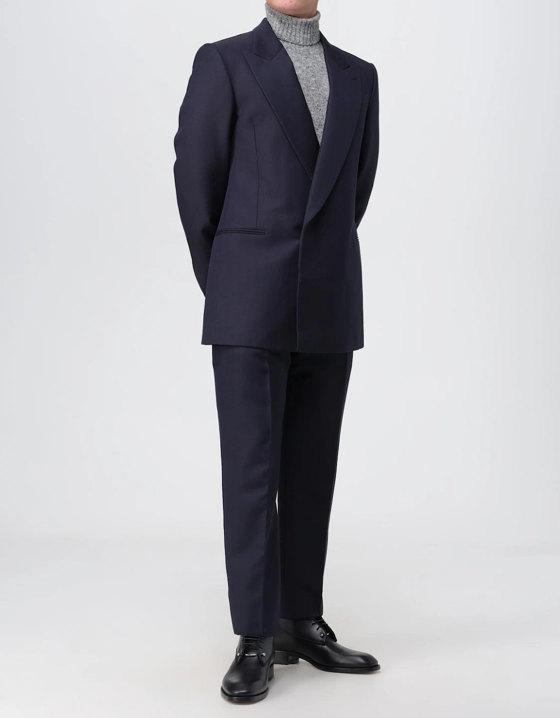 DoubleBreasted Notch Lapel Suit Jacket