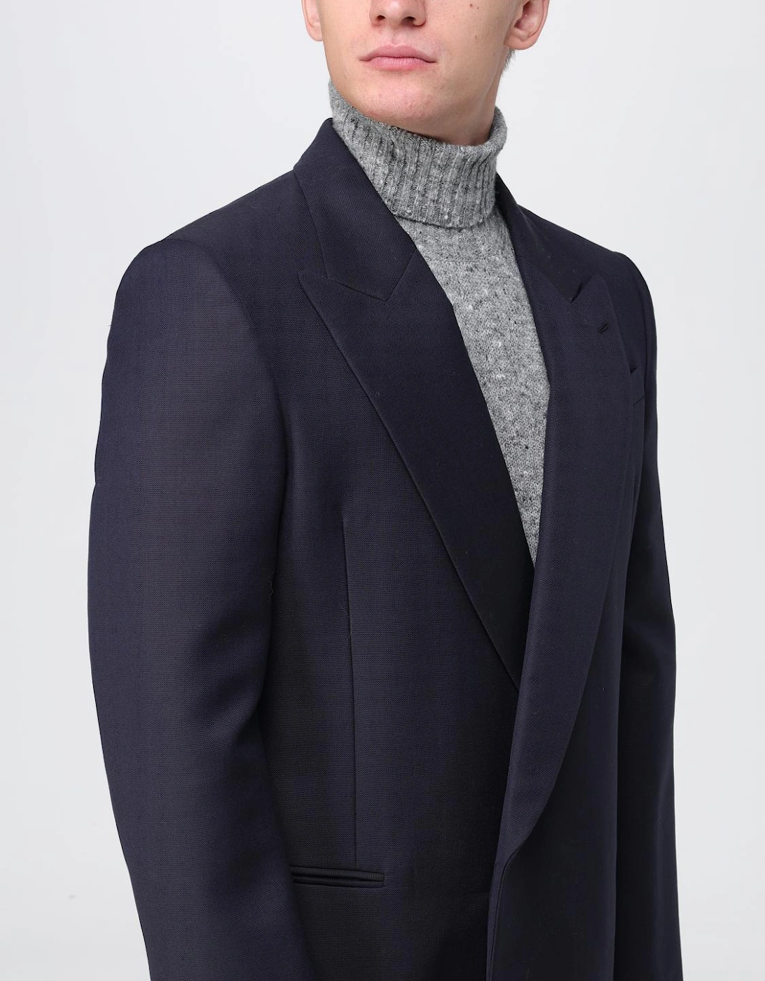 DoubleBreasted Notch Lapel Suit Jacket