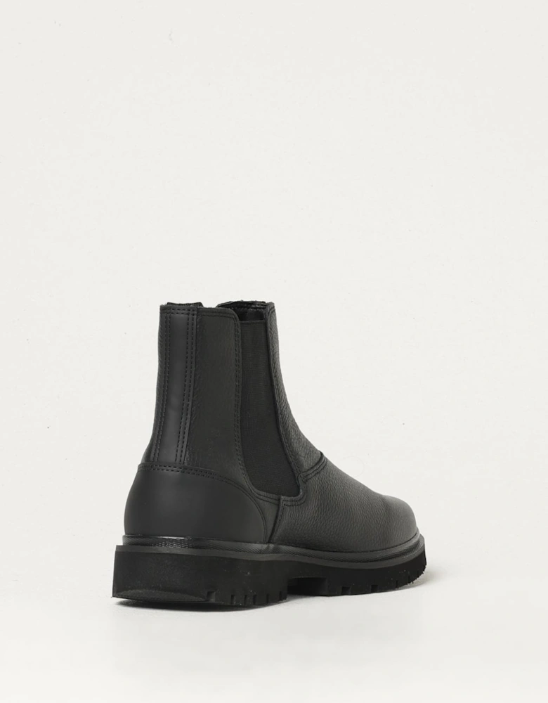 Pebbled Leather Chelsea Boots