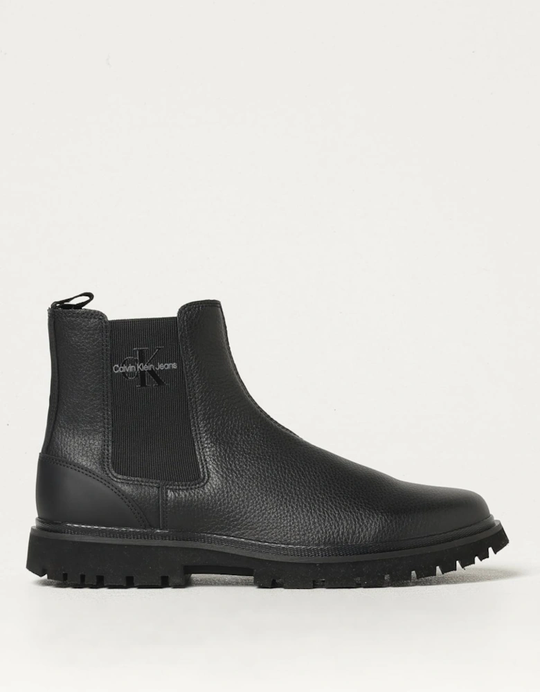Pebbled Leather Chelsea Boots