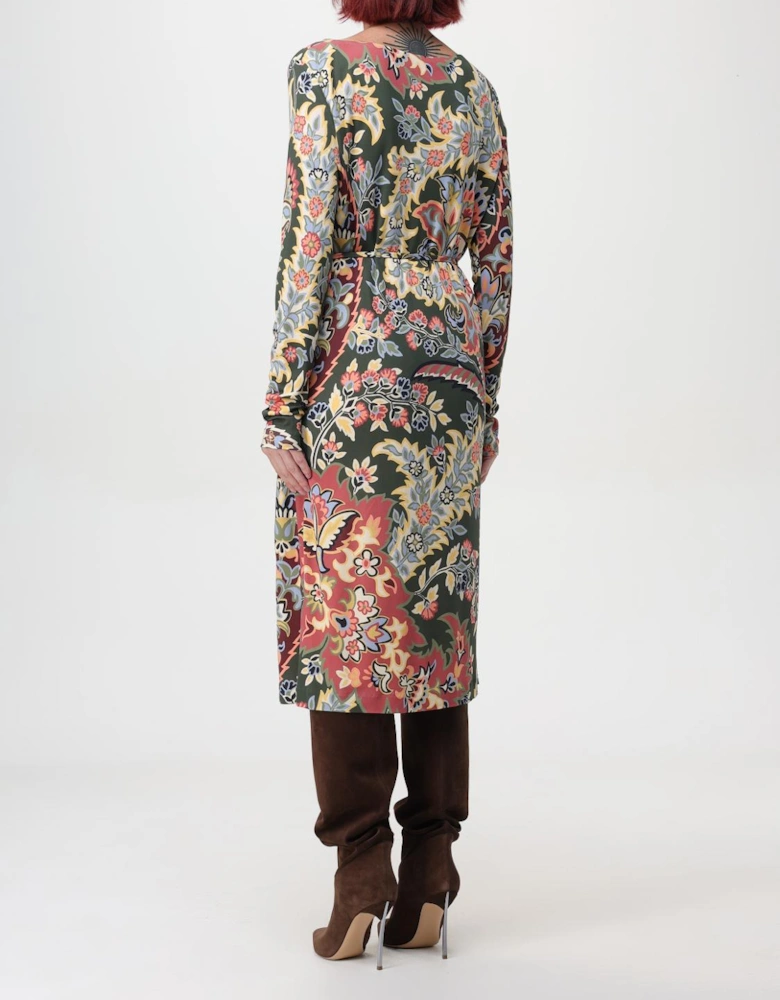 Paisley Print Midi Dress