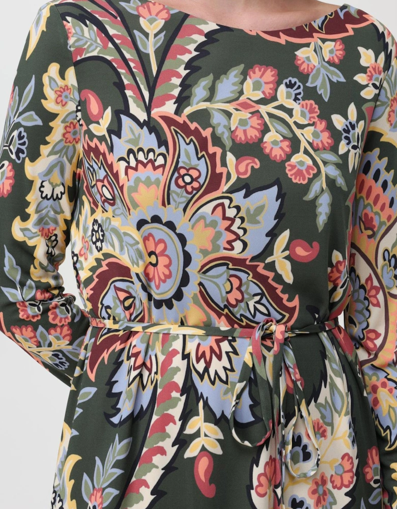 Paisley Print Midi Dress